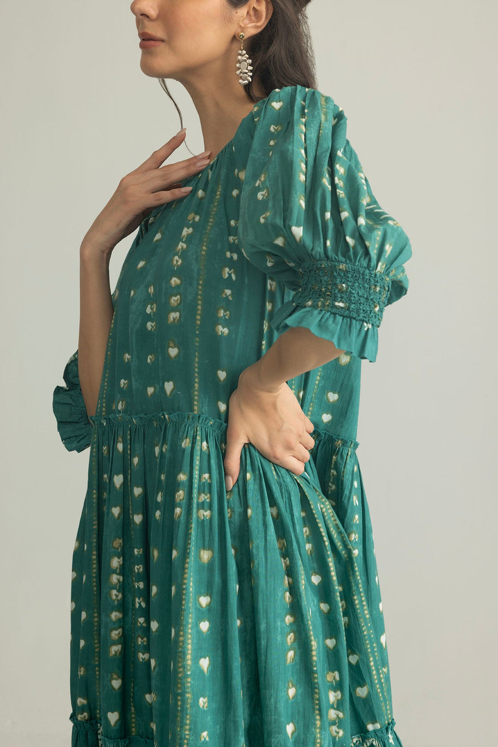 Robe Gypsy Heart, coloris bleu sarcelle Canyon