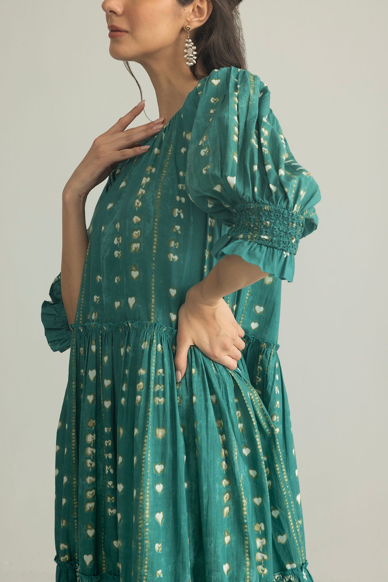 Robe Gypsy Heart, coloris bleu sarcelle Canyon