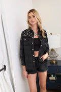 Veste Pearl Dust noire délavée