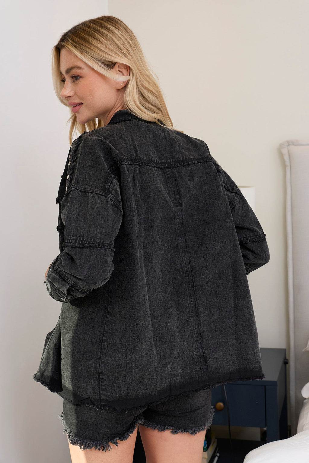 Veste Pearl Dust noire délavée