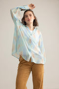 Chemise imprimée Elysia, coloris blanc lunaire