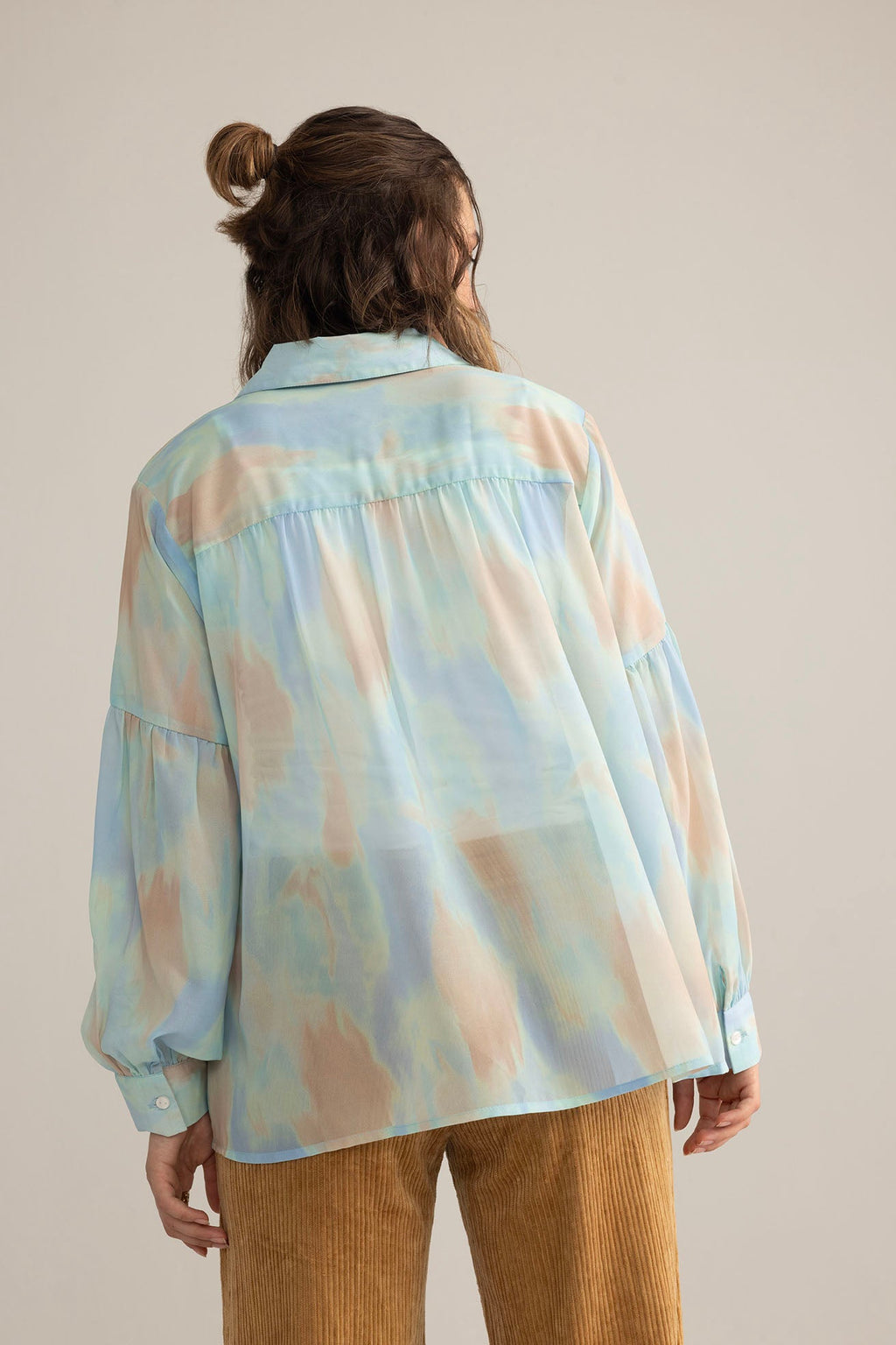 Chemise imprimée Elysia, coloris blanc lunaire