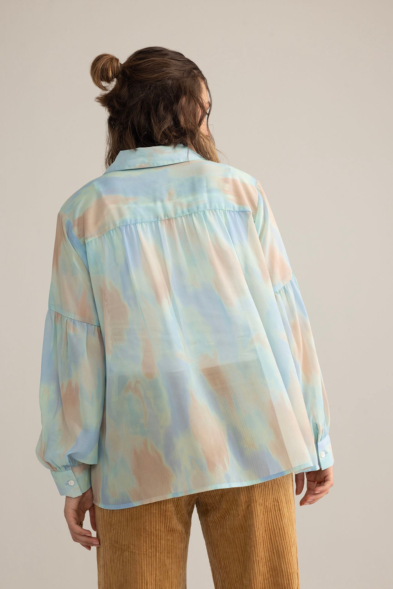 Chemise imprimée Elysia, coloris blanc lunaire