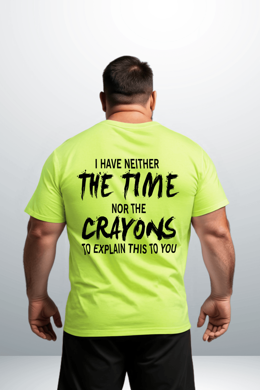 Crayons - T-shirt jaune sécurité