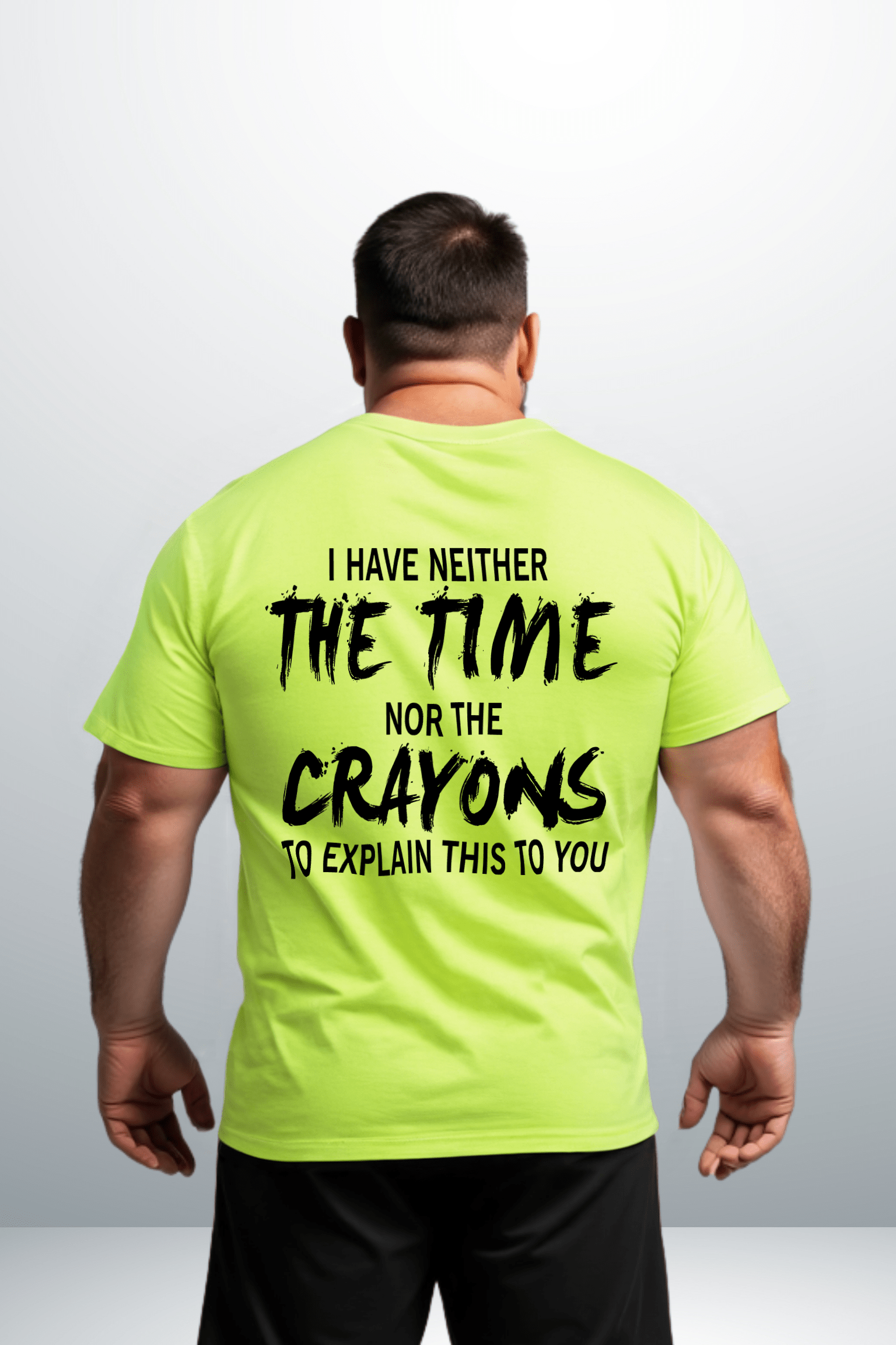 Crayons - T-shirt jaune sécurité