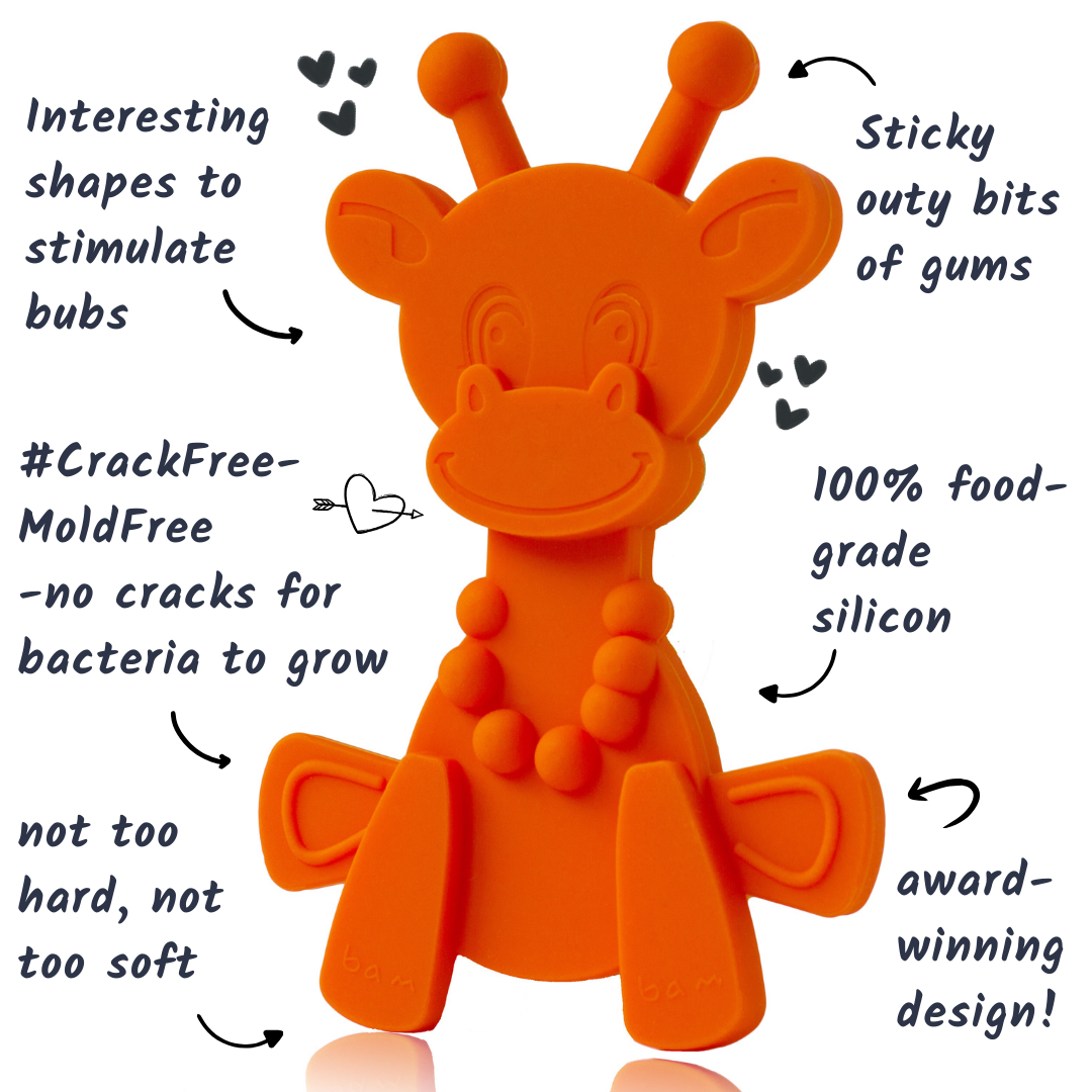 Jouet de dentition bébé Little bamBAM – Orange