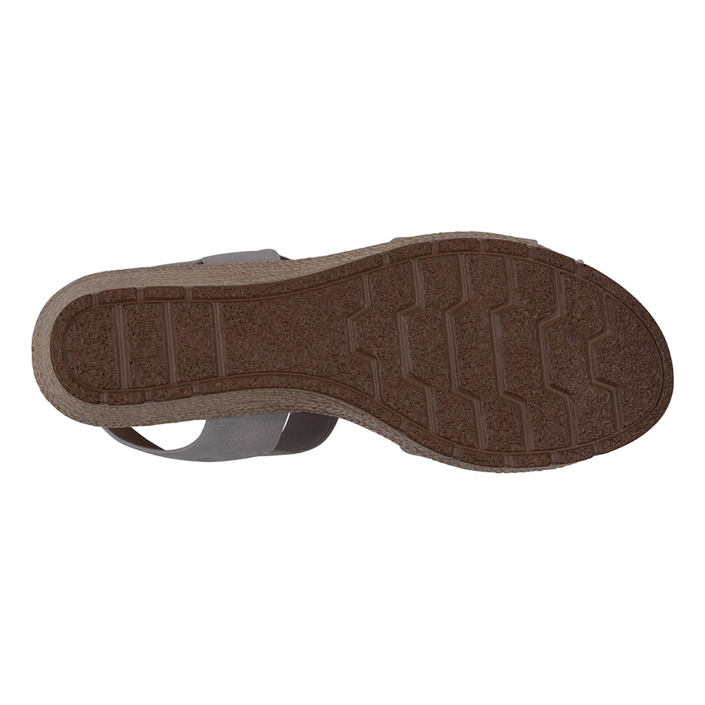 Sandales compensées Bane Silver avec élastique double bande orné