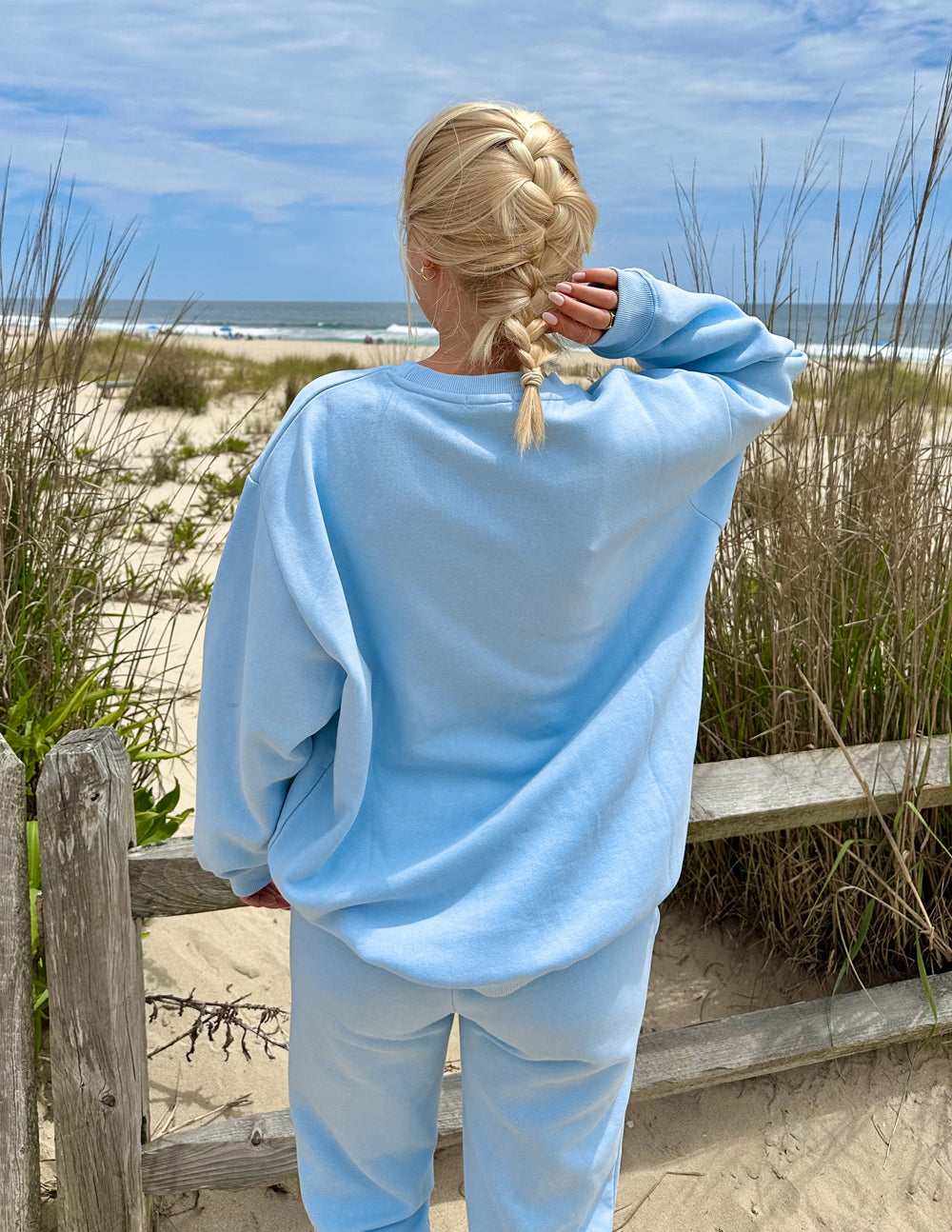 Basics Dream Blue col ras du cou unisexe