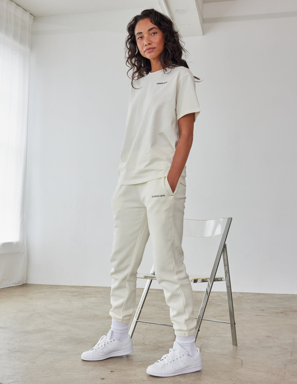 Basics White Sand Pantalon de survêtement unisexe