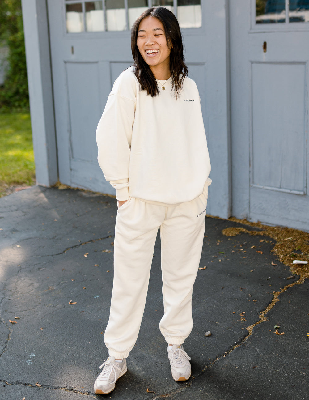 Basics White Sand Pantalon de survêtement unisexe