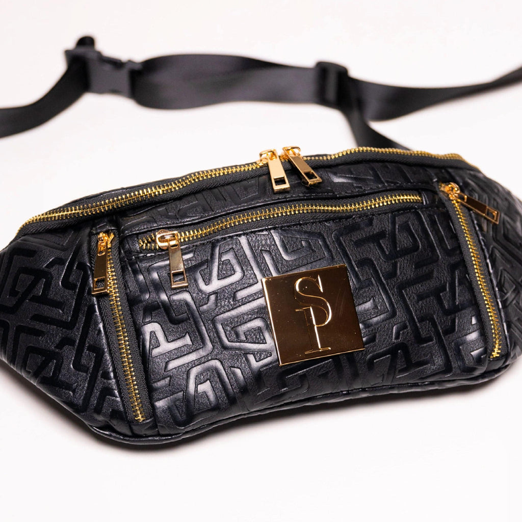 Sac Bandoulière Monogramme Noir en Cuir