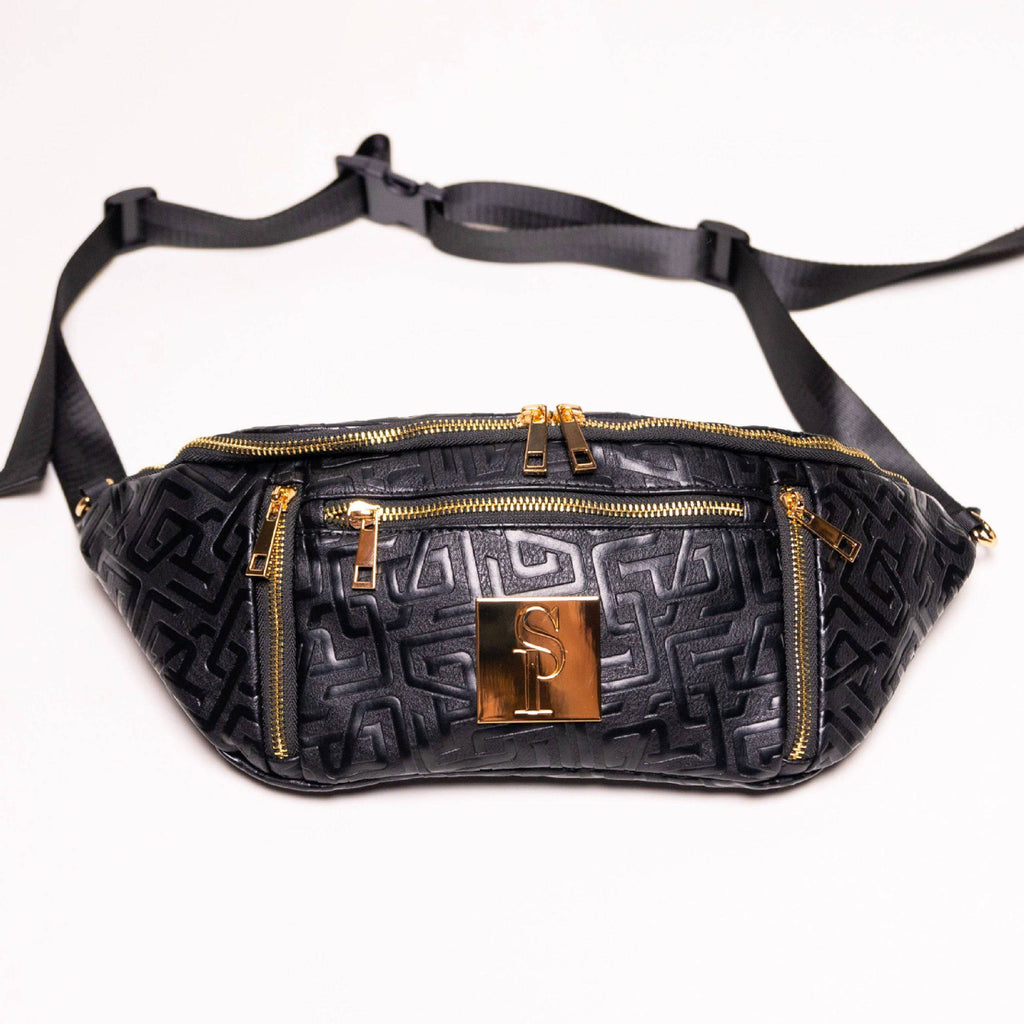 Sac Bandoulière Monogramme Noir en Cuir