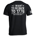 Je veux retourner en 1776