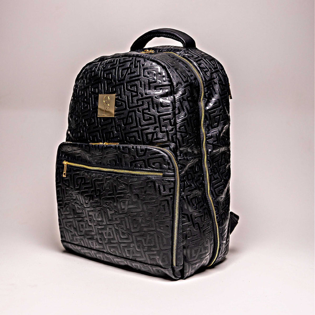 Ensemble de 2 sacs en cuir monogrammé (sac de voyage et sac de sport)