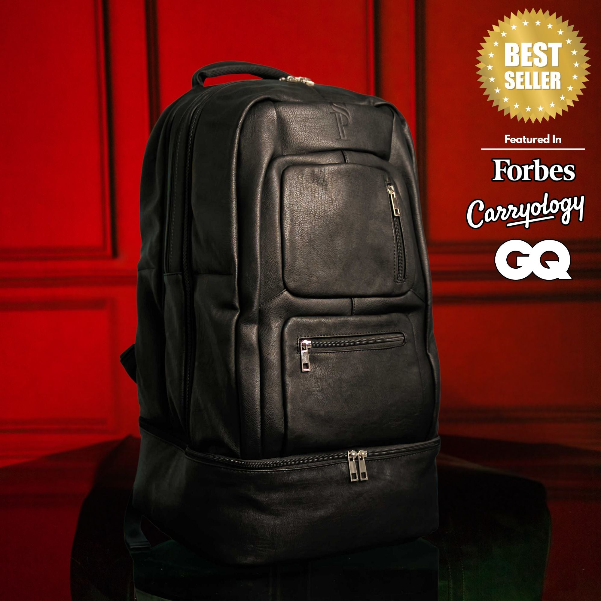 Sac à dos de cabine breveté en cuir noir (seulement 300 exemplaires)