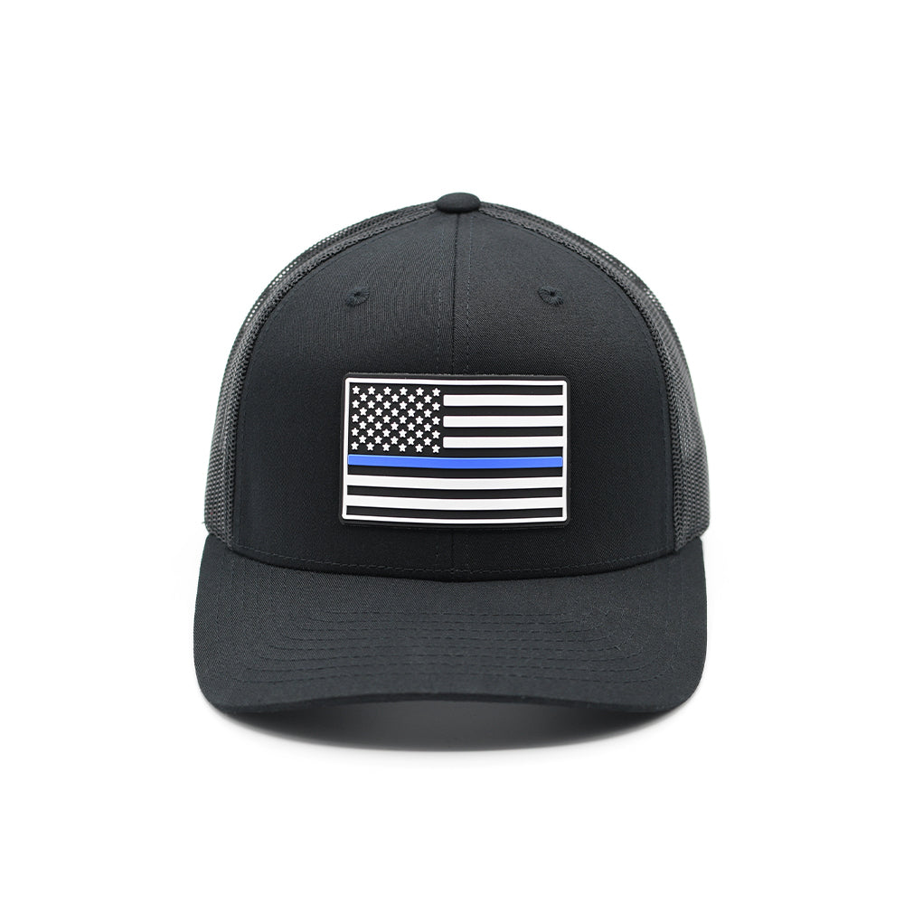 Patch PVC Drapeau Thin Blue Line Chapeau