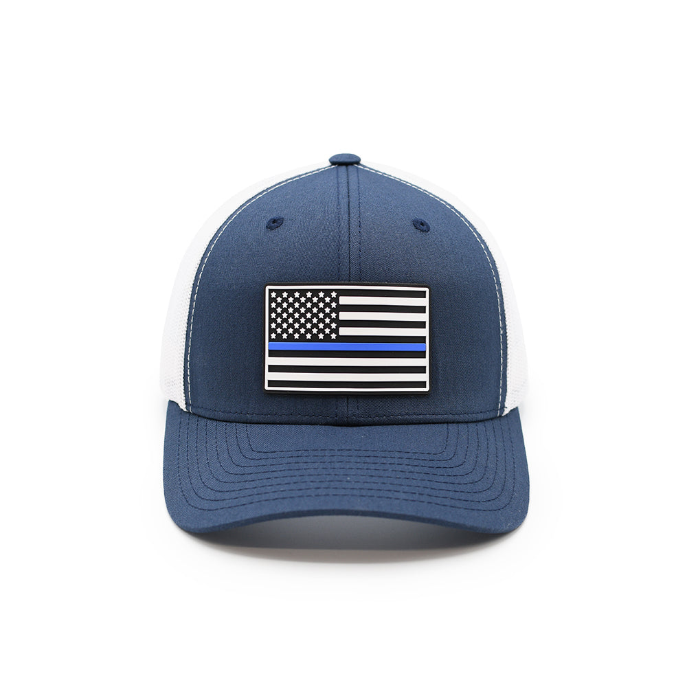 Patch PVC Drapeau Thin Blue Line Chapeau