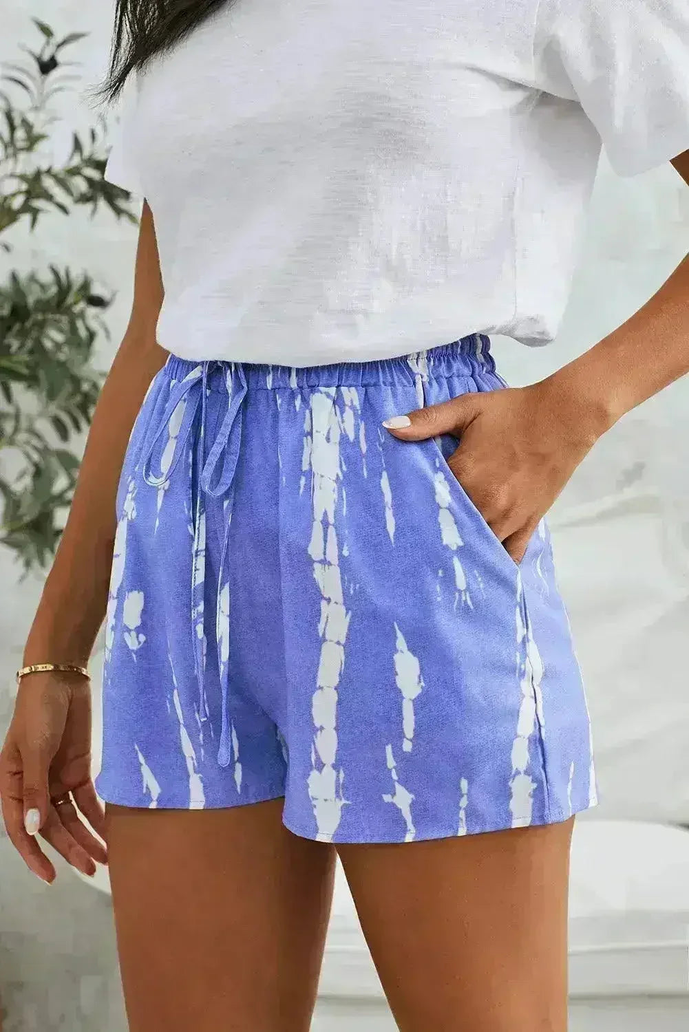 Shorts à cordon tie-dye - Style estival bohème chic