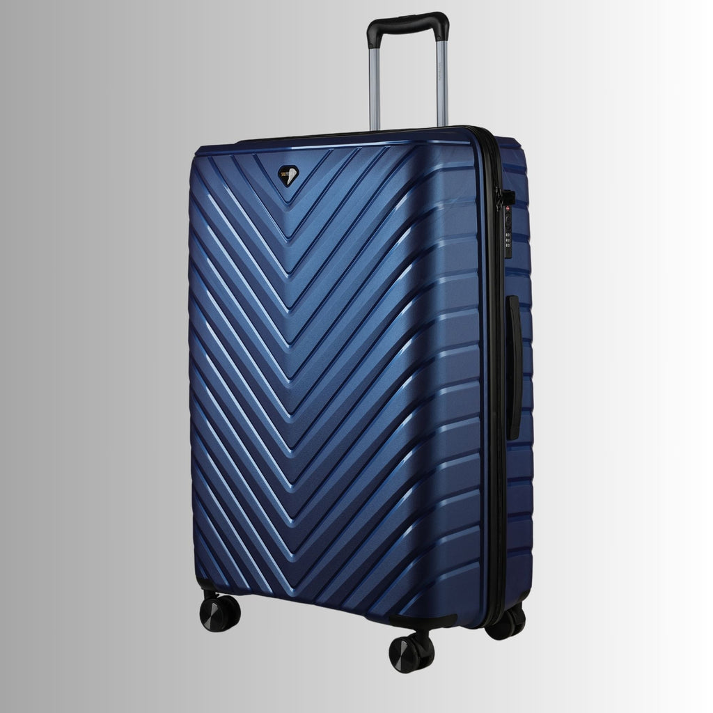 Ensemble de valises rigides à roulettes bleues (28, 24 et 20 po)