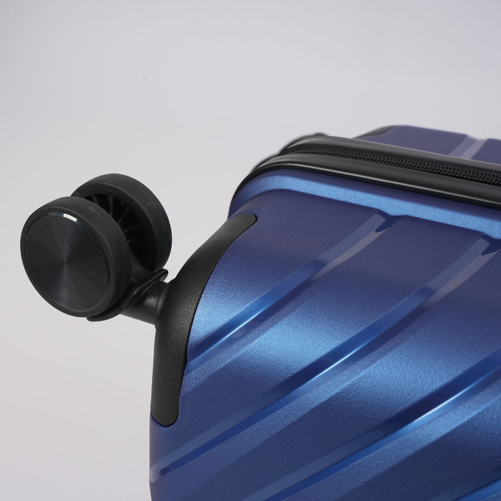 Ensemble de valises rigides à roulettes bleues (28, 24 et 20 po)