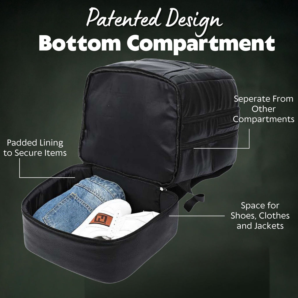 Sac à dos de cabine breveté en cuir noir (seulement 300 exemplaires)