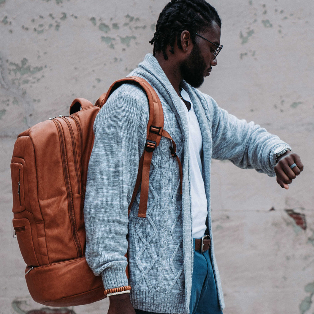 Sac de voyage cabine de luxe en cuir marron breveté (seulement 300 exemplaires)