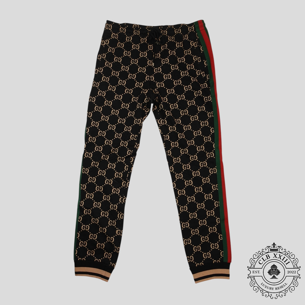 Pantalon de jogging Jacquard GG Gucci noir/marron