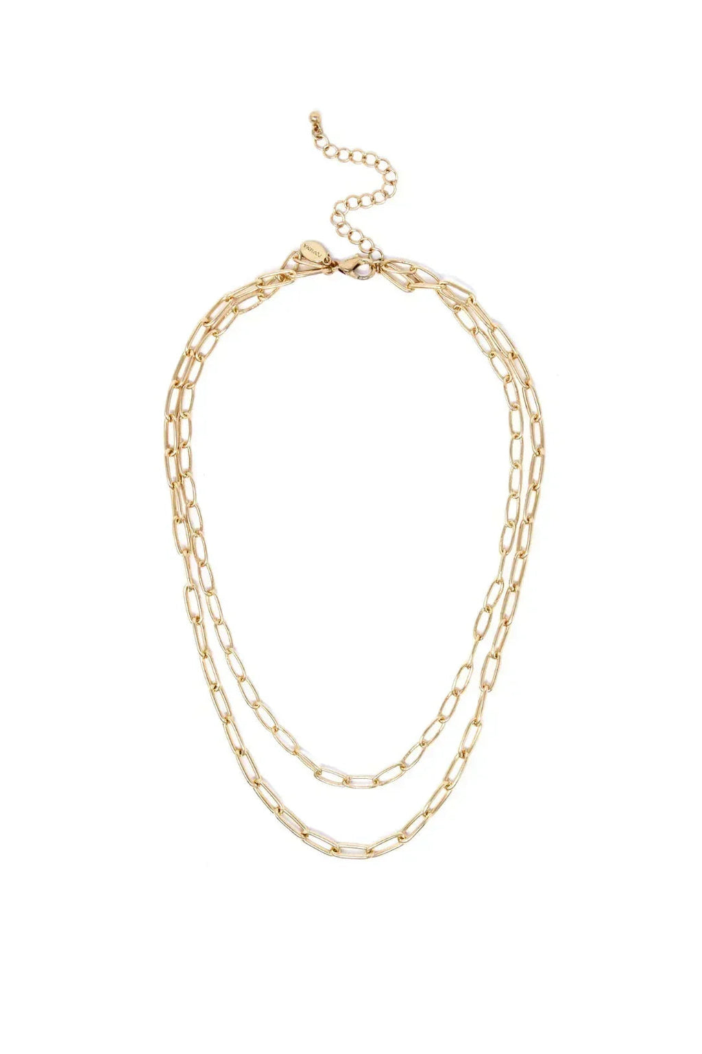 Collier à double chaîne en maille gourmette