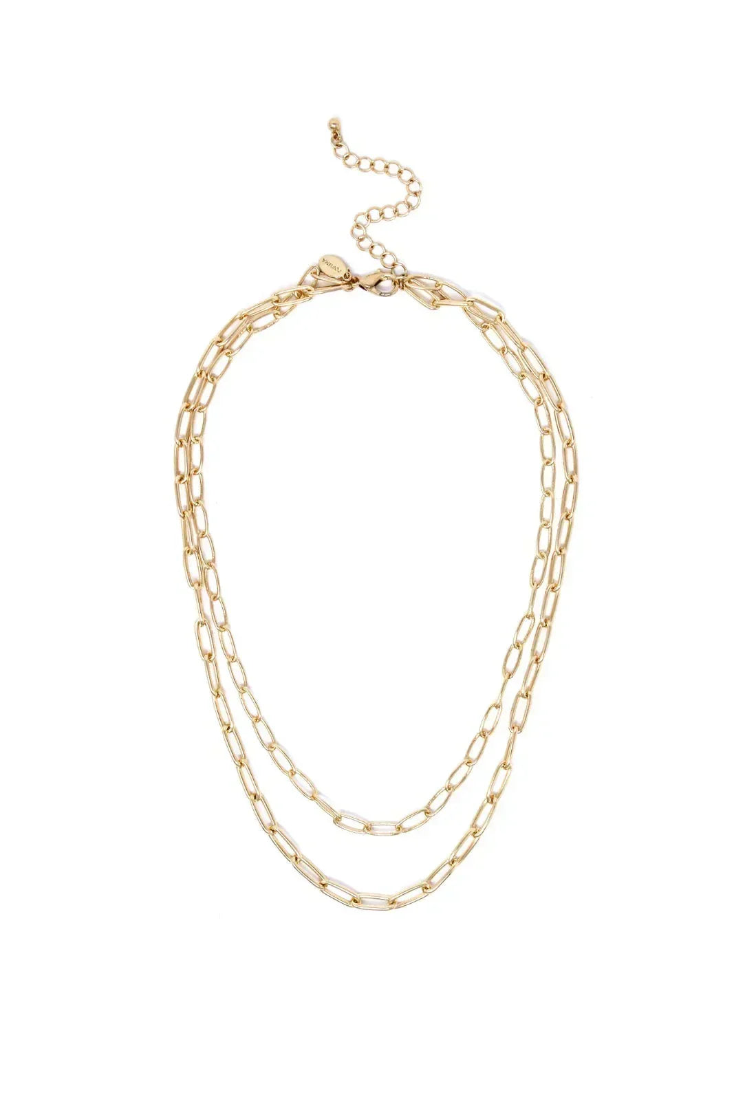 Collier à double chaîne en maille gourmette