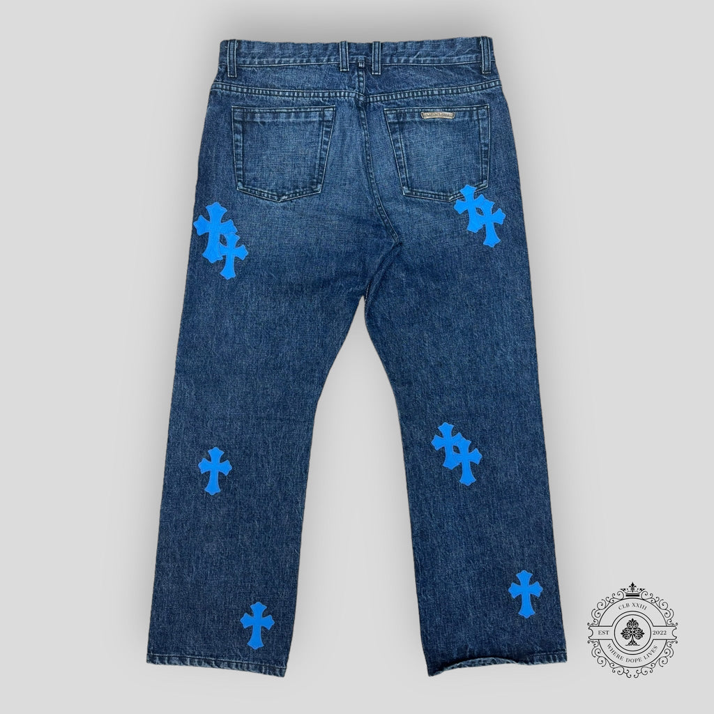 Jean Chrome Hearts Fleur Knee