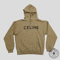 Celine Homme Sweat à capuche logotypé vert