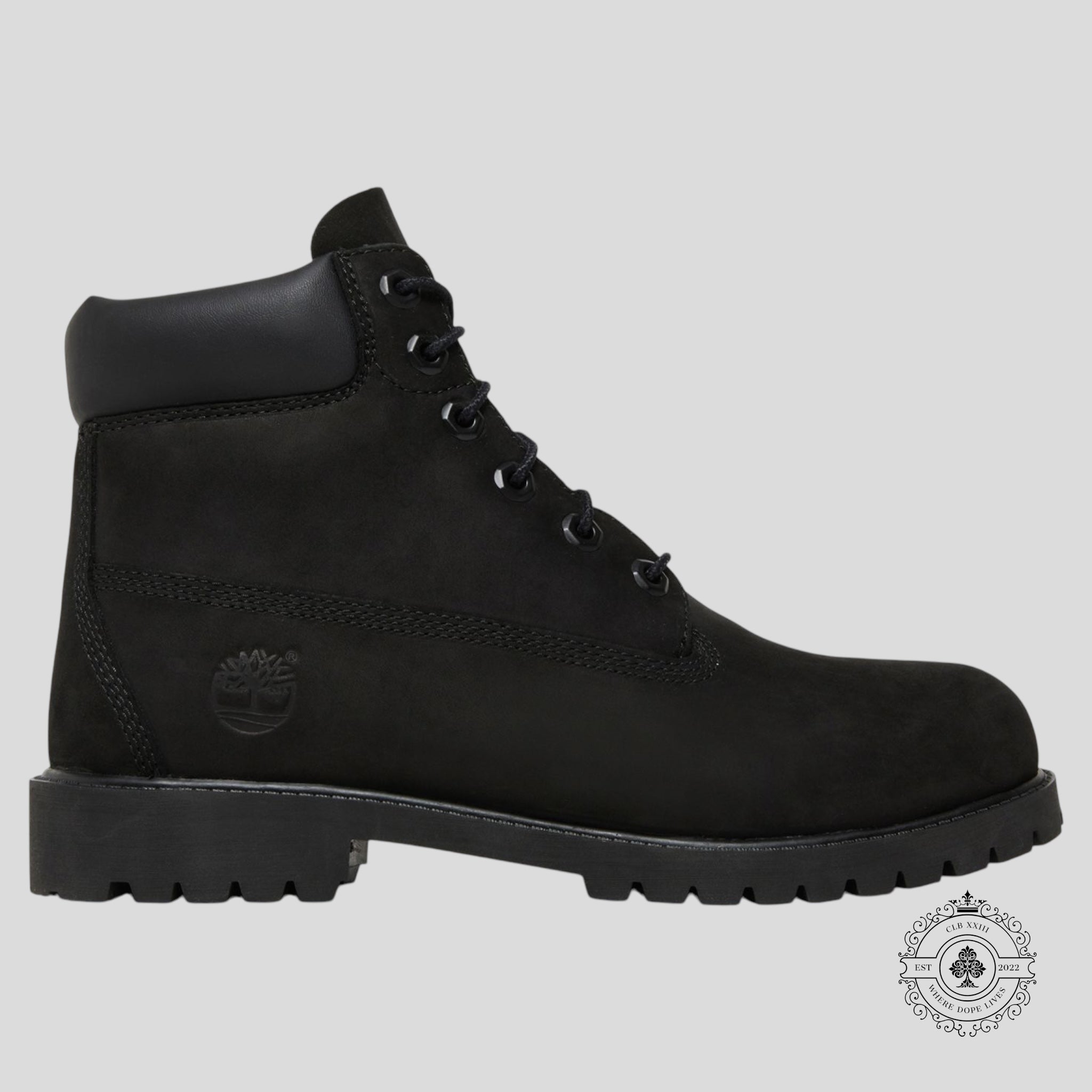 Timberland 6" Premium Boot Noir Nubuck (GS)