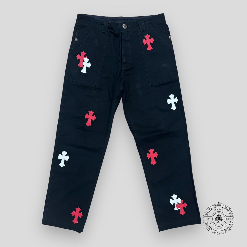 Pantalon cargo Chrome Hearts à croix brodées