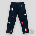 Pantalon cargo Chrome Hearts à croix brodées