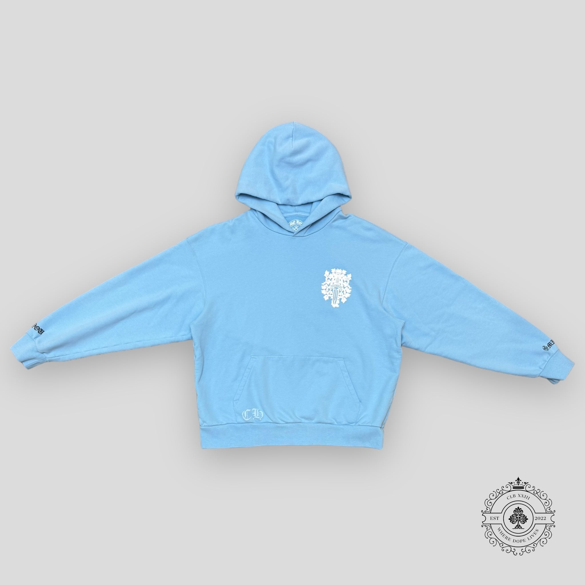 Sweat à capuche exclusif Chrome Hearts Miami Art Basel en bleu