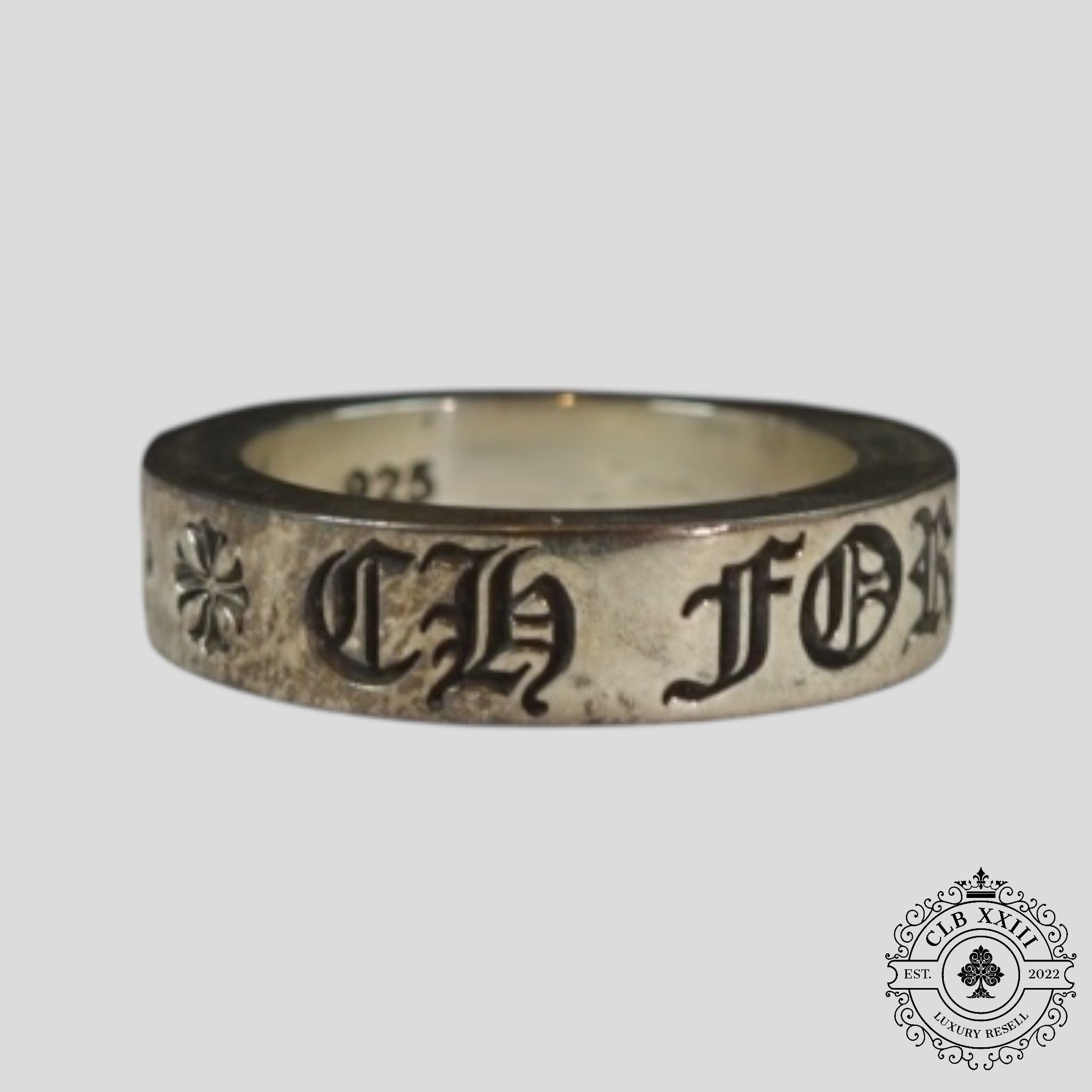 Bague Chrome Hearts CH Forever en argent