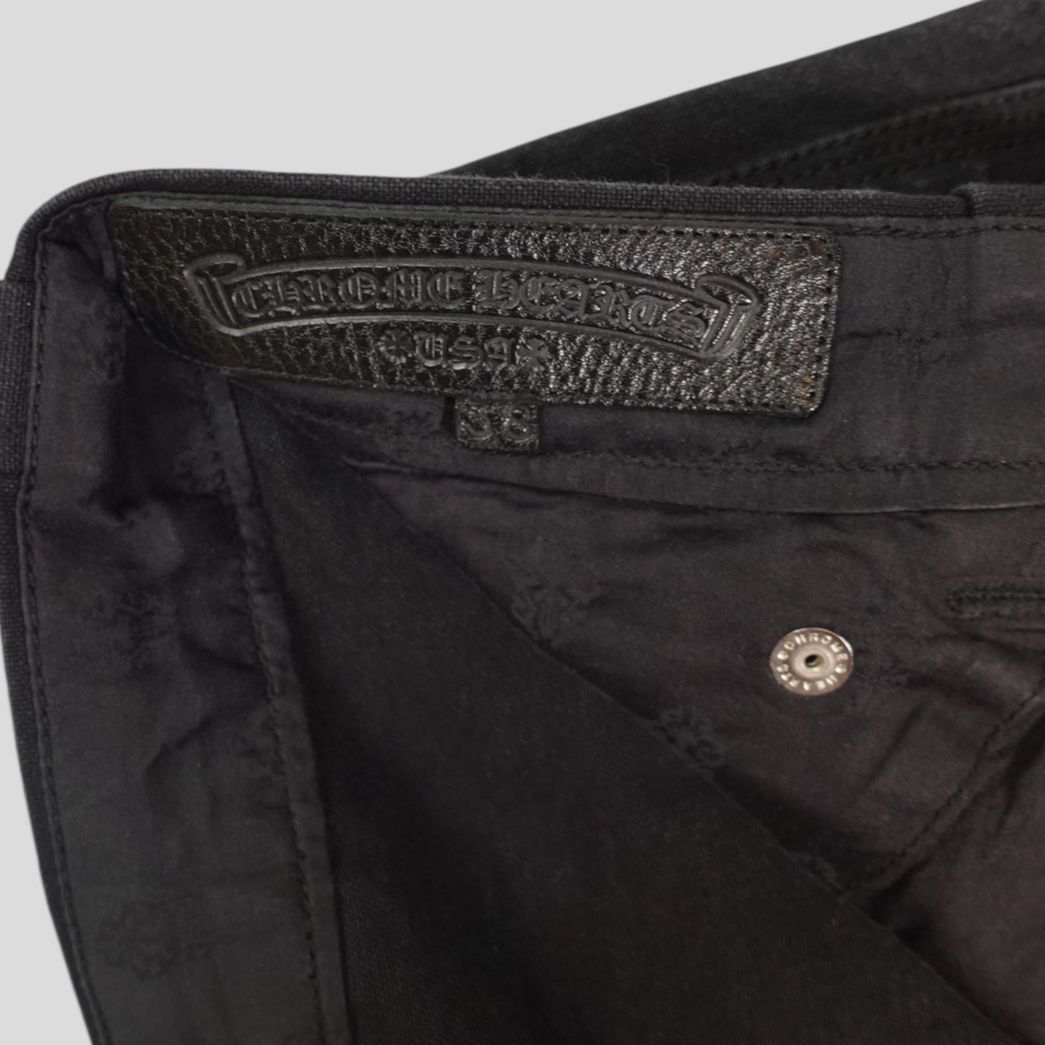 Shorts de travail Chrome Hearts 13 Cross Patch noirs