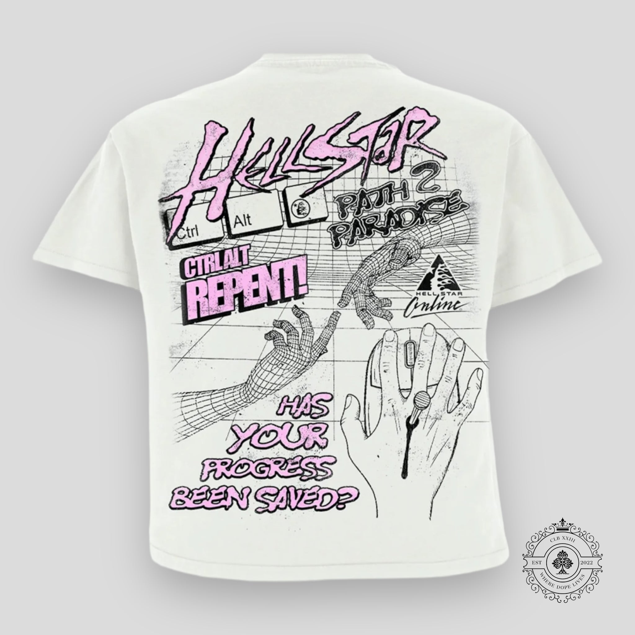 T-shirt Hellstar Online blanc
