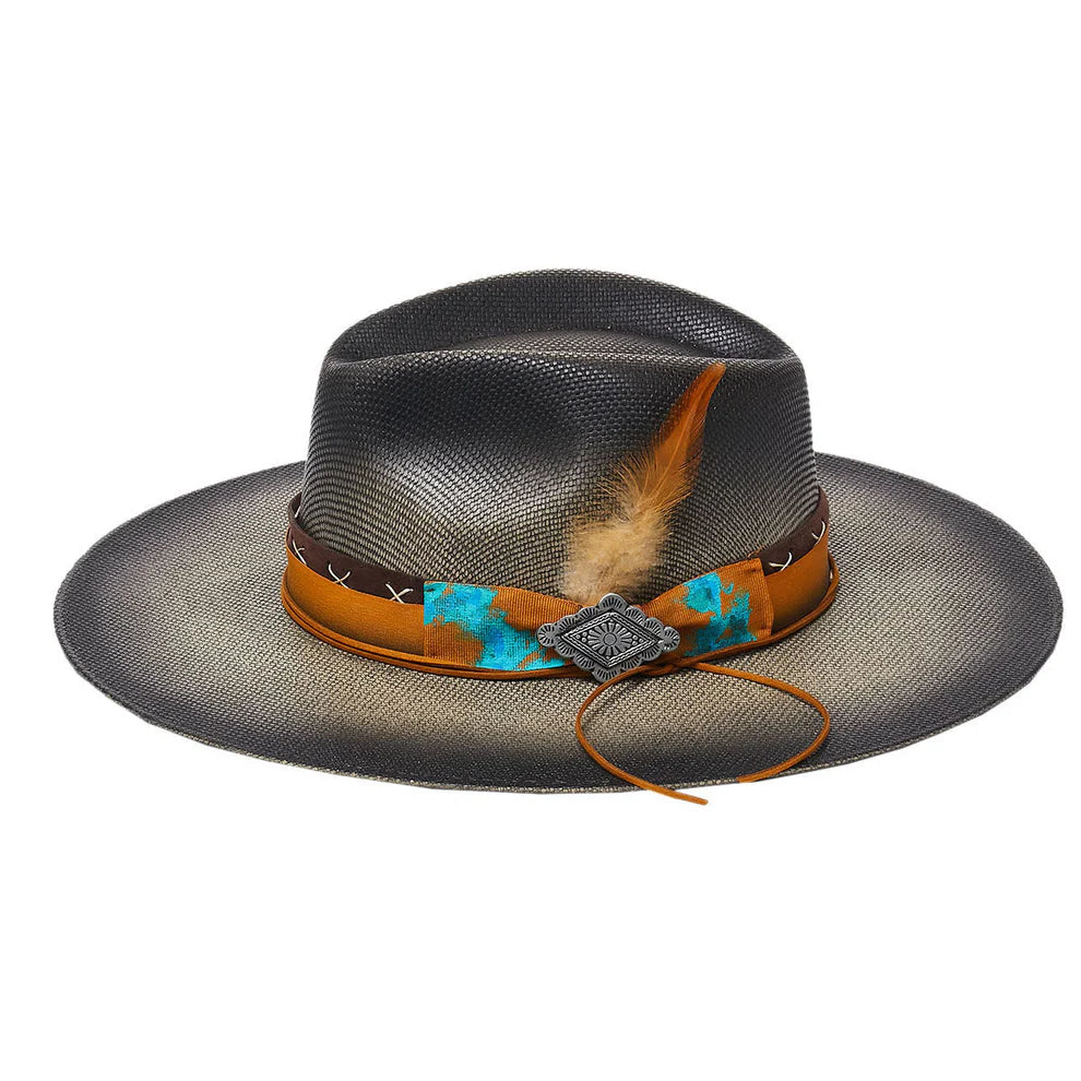 California Hats Robin – Fedora de cowboy en paille à larges bords