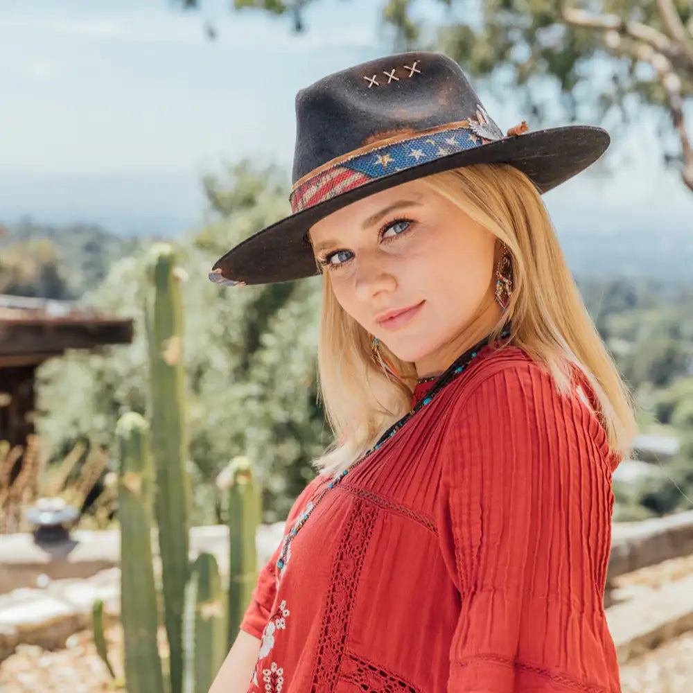 Chapeau Fédora Outback en Feutre de Laine Ameri California Hats