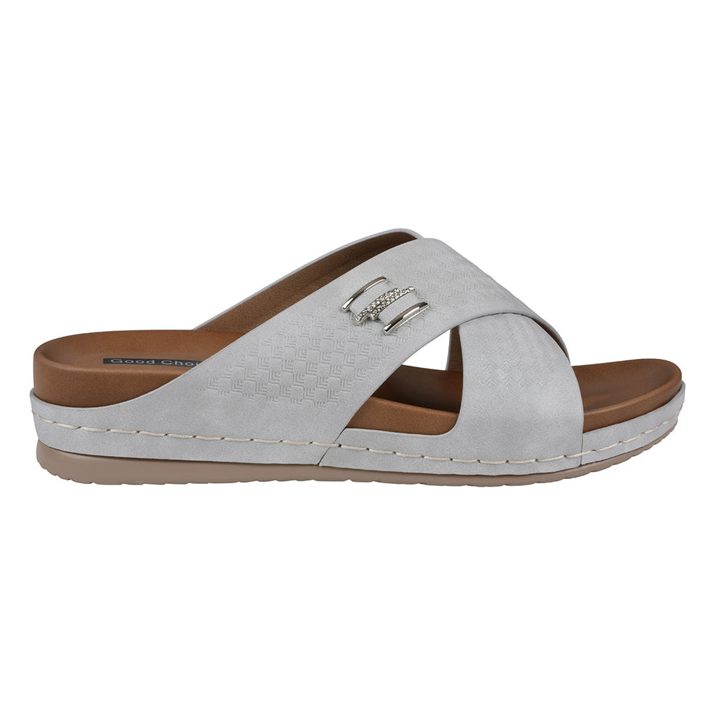 Sandales Carter argentées confort femme