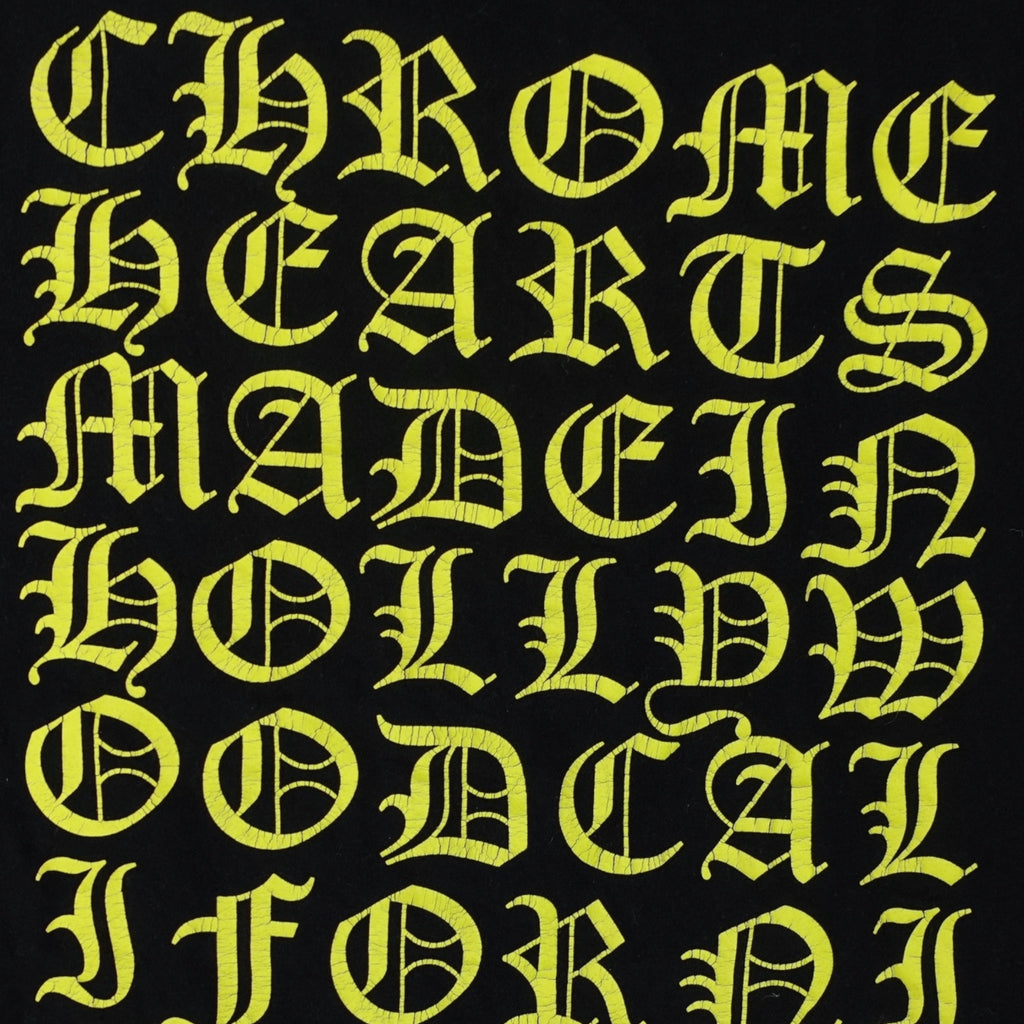 T-shirt manches longues Chrome Hearts Eyechart noir/vert néon