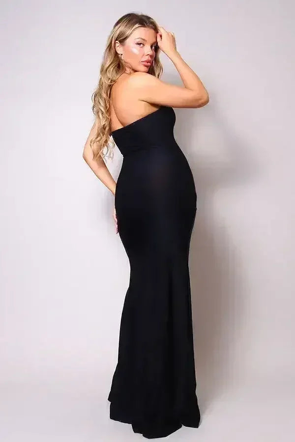 Robe longue bustier en cœur