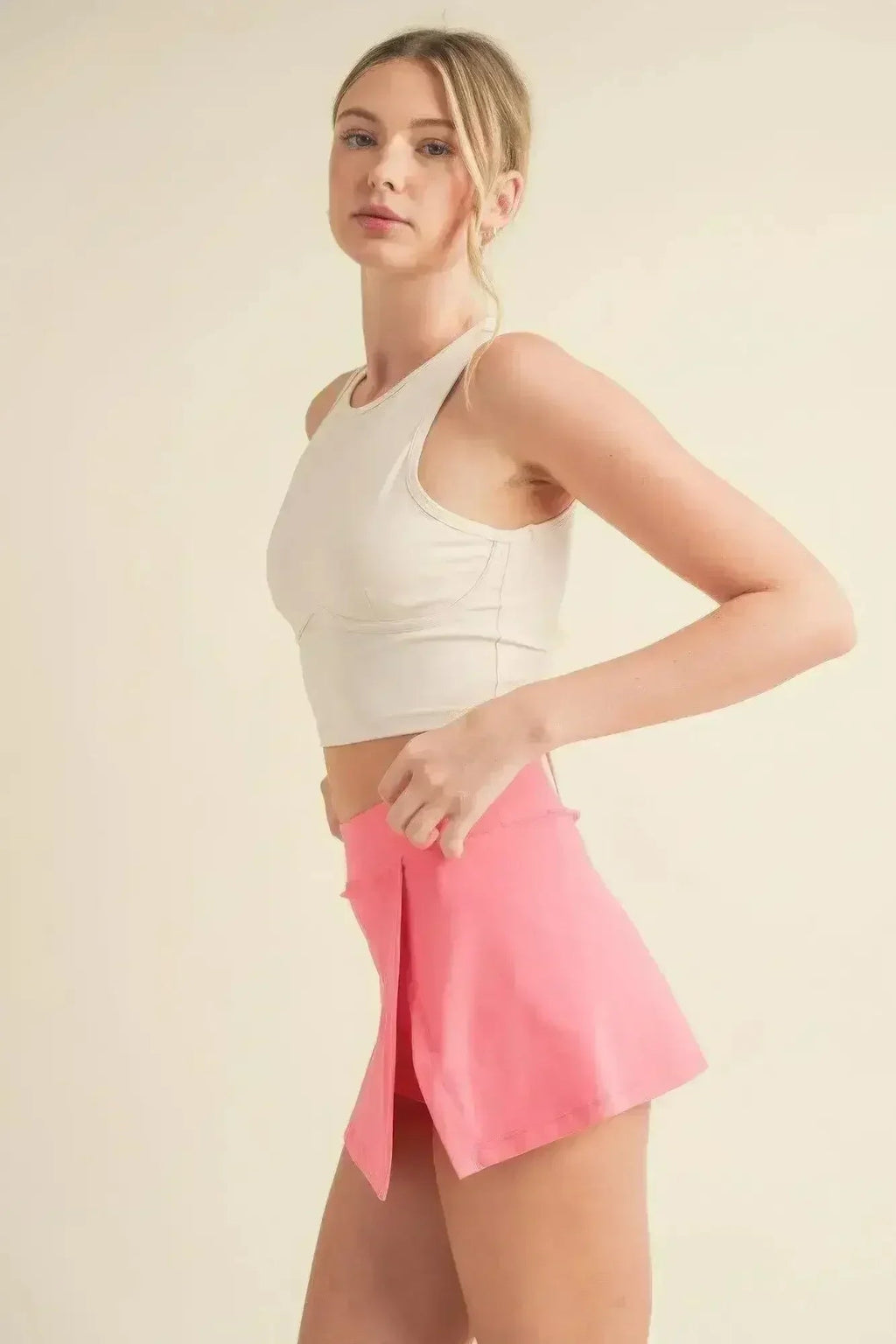 Débardeur court d'inspiration corset