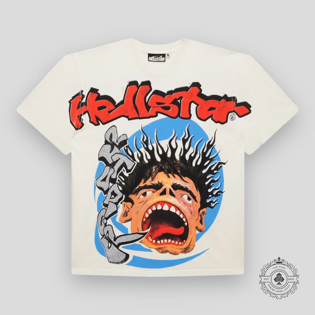 T-shirt Hellstar Studios Screaming Kid blanc