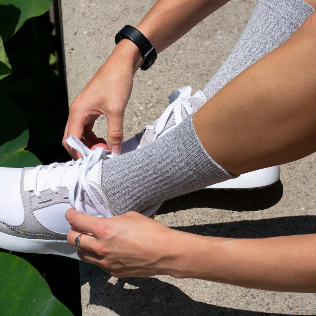 Chaussettes ras du cou en coton peigné
