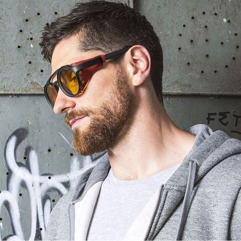 Lunettes de soleil steampunk design marque lunettes de soleil rondes