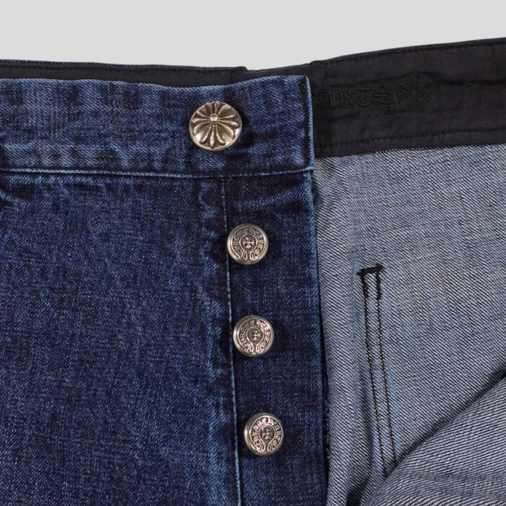 Pantalon cargo Chrome Hearts Double Turbo Diesel en denim foncé