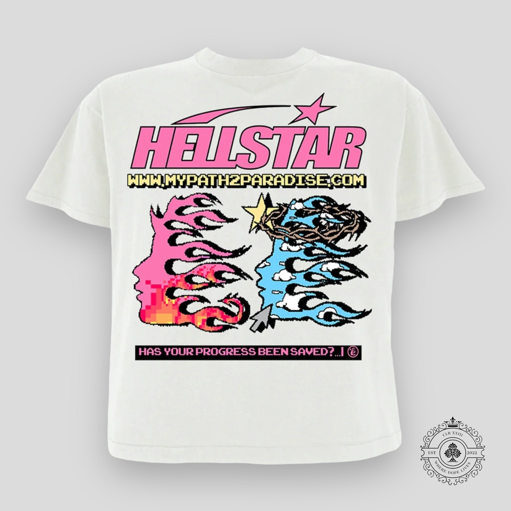 T-shirt Hellstar Pixel blanc