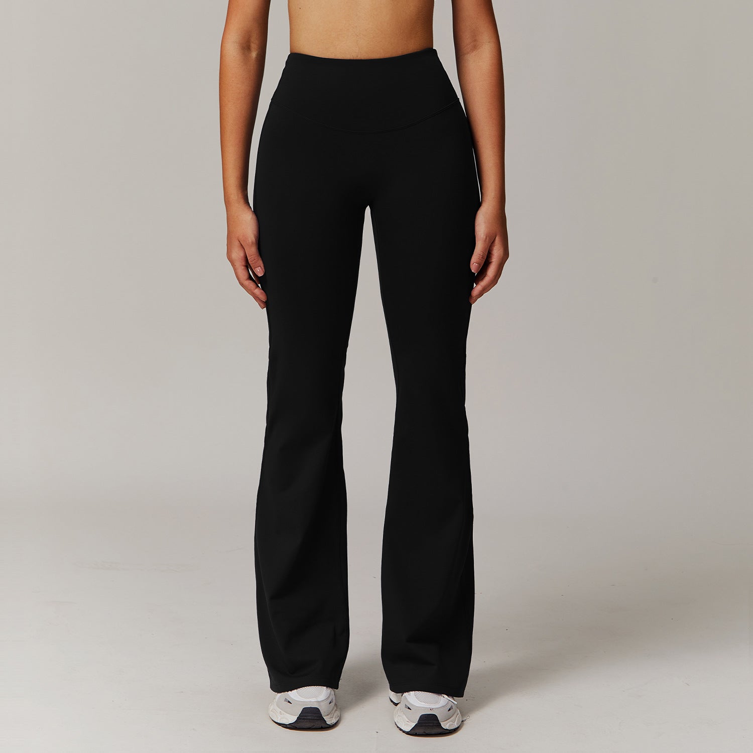 Pantalon de fitness évasé taille haute pour femmes – Pantalon de sport de course